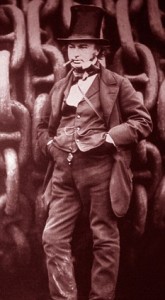 Isambard Kingdom Brunel the famous english victorian engineer and inventor in an iconic pose