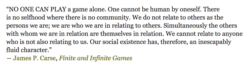 Playing the game alone