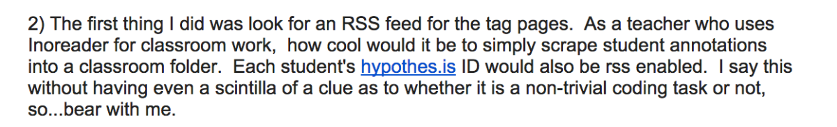 RSS in Hypothes.is: Reality