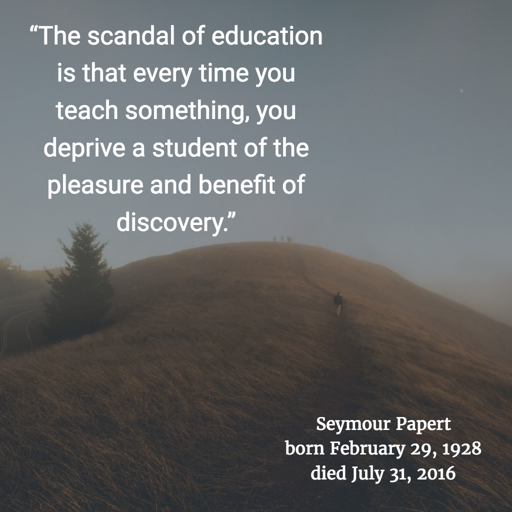 Seymour Papert’s Legacy: Thinking About Learning, and Learning About Thinking | Transformative Learning Technologies Lab