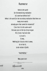 What to Do When Words Aren't Enough? Renew and Rewild and Resuss